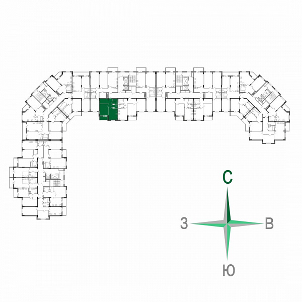 1-к квартира, 40.37 кв.м.